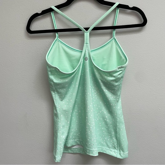 Lululemon Power Y Tank Top polka dot with built in bra size - Picture 3 of 7